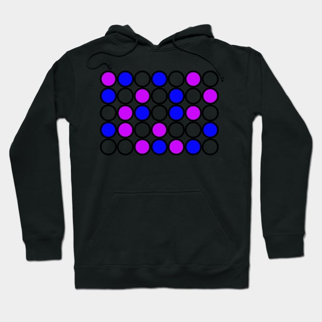 Abstract circle pattern grid with blue and purple colours - illustration Hoodie by Russell102